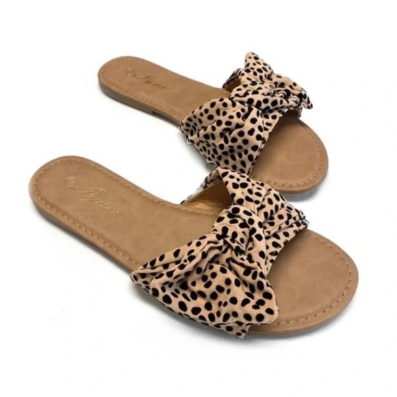 SALE! Why Knot Cheetah Sandal Slides - Picture 2 of 3
